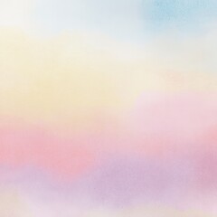 Poster - Soft Pastel Background with Gentle Blends of Blue, Pink, Yellow, and White Creating an Ethereal and Serene Atmosphere for Artistic Designs