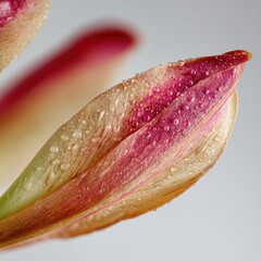 Poster - Macro Shot of Lily Petals with Water Droplets, Symbolizing Freshness and Natural Beauty for Spa and Wellness Advertising : Generative AI