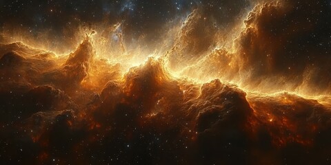 Wall Mural - stunning cosmic clouds illuminated by starlight in deep space captured from an astronomical perspect