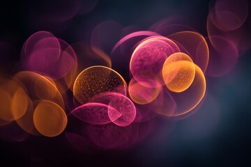 Aufkleber - Colorful bokeh circles create a mesmerizing display of light and texture in abstract art
