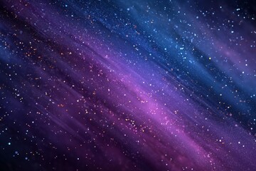 Poster - Cosmic night sky filled with twinkling stars and colorful nebulas over a serene landscape
