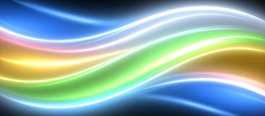 Poster - An abstract background with a vibrant glow showcases a textured mix of purple, orange, and pink gradients against the darkness of deep black space