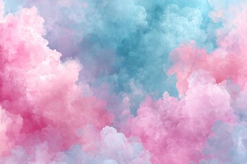 Aufkleber - Soft pastel clouds blend harmoniously in a serene sky creating a calming backdrop for a peaceful day