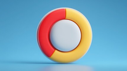 Poster - Red and yellow symbolizing tech-balanced roi dial in stability-first income investment concept