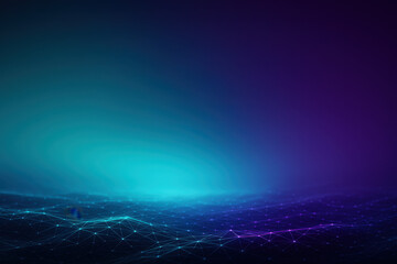 Poster - This represents innovation and growth through a glowing network that symbolizes strategic connections and efficient business systems in a digital landscape