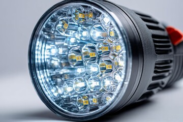 Poster - Bright LED flashlight designed for outdoor adventures and emergencies in low-light conditions