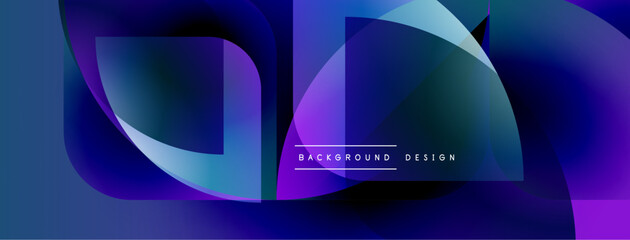 Leinwandbilder - Abstract flowing shapes, vibrant purple, blue hues. Modern design element, dynamic composition, sleek presentation.