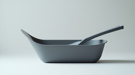 Poster - Gray food dish with utensil