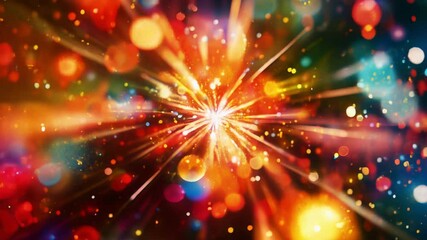Wall Mural - immerse yourself in the breathtaking beauty of a vibrant space warp, filled with mesmerizing colors 