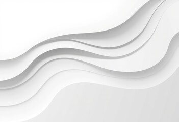 Fototapete - Abstract wavy paper texture in soft white tones for design backgrounds