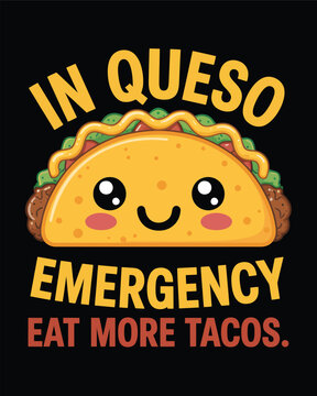 Taco T-Shirt Design Vector Art & Illustration