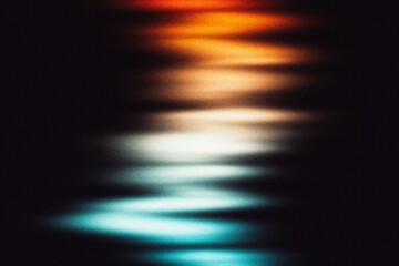 Wall Mural - dark orange blue black grainy gradient shape backdrop design, abstract glowing multicolored noisy gr