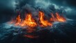 © JARPENG - Fiery lava flows into the ocean