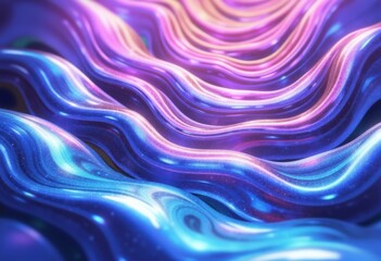 Fototapete - Colorful abstract waves creating a mesmerizing visual effect