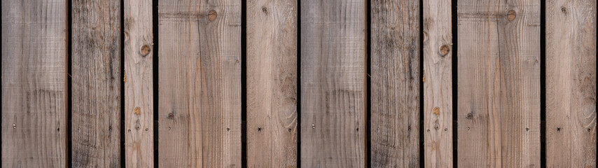 Leinwandbilder - old brown rustic wooden boards planks wall texture - wood background panorama banner long, seamless pattern