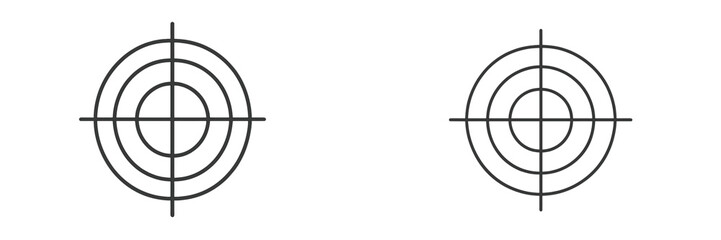 Poster - Precision targets designed with concentric circles for clarity in various applications and contexts