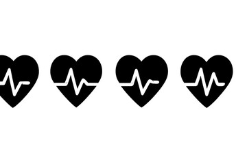 Poster - Heartbeat graphic representing health and vitality through rhythm and connection