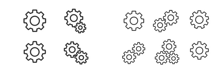 Leinwandbilder - Gears in motion illustrating mechanics and engineering concepts in a clear and simple design