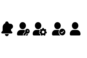 Aufkleber - Icons representing various user actions in a digital interface during a technology session