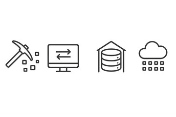 Fototapete - Digital transformation in data management through cloud infrastructure and data processing strategies