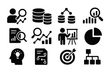 Leinwandbilder - Visual representation of data analysis concepts and tools including charts, graphs, and statistics for effective presentations