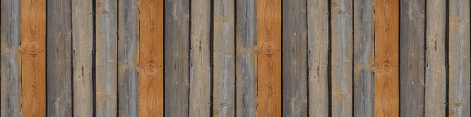 Leinwandbilder - old brown rustic wooden boards planks wall texture - wood background panorama banner long, seamless pattern