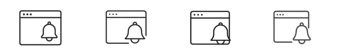 Poster - Notification icons designed in a minimalistic style for web applications showcasing alert systems and user engagement strategies