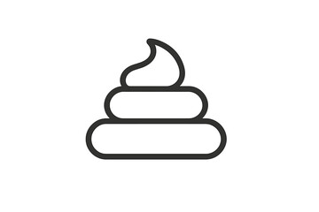 Aufkleber - Cartoon illustration of a smiling poop emoji on a simple white background, conveying humor and playfulness in digital design