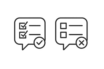 Leinwandbilder - Checklist and task status icons illustrating completion and pending items in a clear, concise design