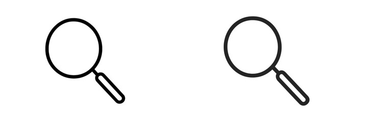 Leinwandbilder - Different styles of magnifying glass icons placed side by side for comparison in a digital design context