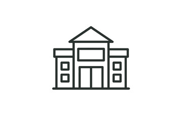 Fototapete - Modern building design with simple lines and geometric shapes in a minimalist style