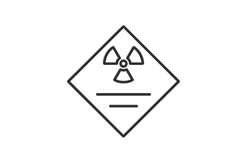 Poster - Warning symbol indicating nuclear hazard for safety and emergency situations in various locations and industries
