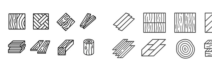 Poster - Wood texture illustrations featuring various patterns and styles for design projects in graphic design
