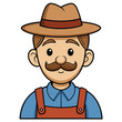 © Tanmoycre8 - Cartoon farmer father illustration on white background