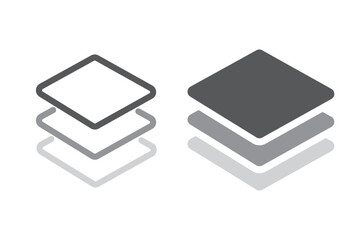 Leinwandbilder - layers icon. layer line and flat icon set. layer sign. layout icon.