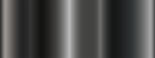 Aufkleber - Silvery black metallic gradient. Metallic polished glossy abstract background. The texture of a smooth metal surface, foil. Vector EPS 10.