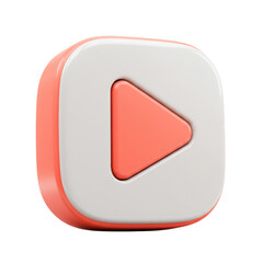 Poster - Play button media icon design isolated on transparent background