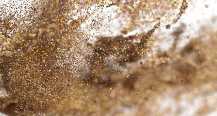Aufkleber - Gold Glitter Explosion: Sparkling Background Texture