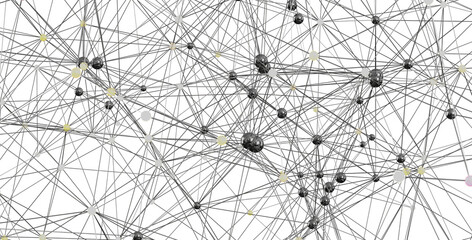 Leinwandbilder - Abstract image of a complex network.  Ideal for technology, connectivity, and global concepts.