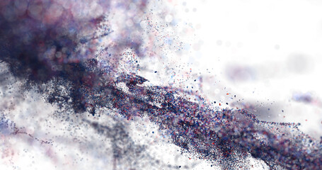 Fototapete - Stunning abstract image of a colorful particle cloud. Perfect for design projects needing a modern, artistic fe