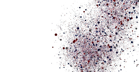 Fototapete - Colorful confetti, particle explosion, festive design element