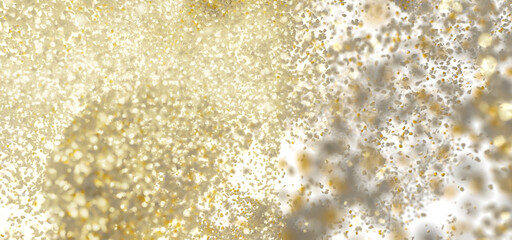 Aufkleber - Abstract background of sparkling gold particles. Perfect for luxury, celebration, and festive designs.