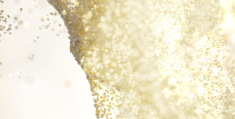 Aufkleber - Abstract background with sparkling gold particles. Perfect for luxury, celebration, and festive designs.