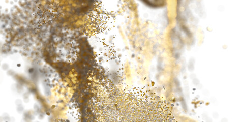 Aufkleber - Abstract gold and silver glitter explosion. Perfect for luxury, celebration, or festive designs.