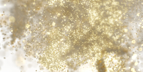 Aufkleber - Sparkling gold glitter explosion background. Perfect for celebrations, luxury, and festive designs.