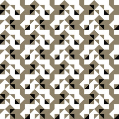 Aufkleber - Random seamless threetone mosaic pattern background design