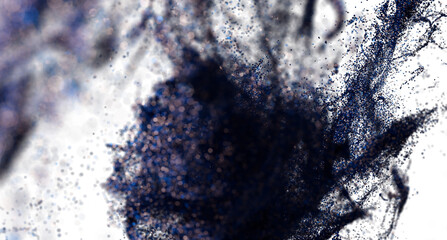 Fototapete - High-resolution image of a blue particle explosion. Perfect for backgrounds or design elements.