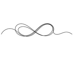 Poster - Infinity symbol continuous one line drawing outline vector icon 