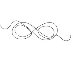 Poster - Infinity symbol continuous one line drawing outline vector icon 