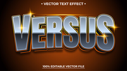 Poster - Versus text effect abstract background template with bold style use for logo and banner headline